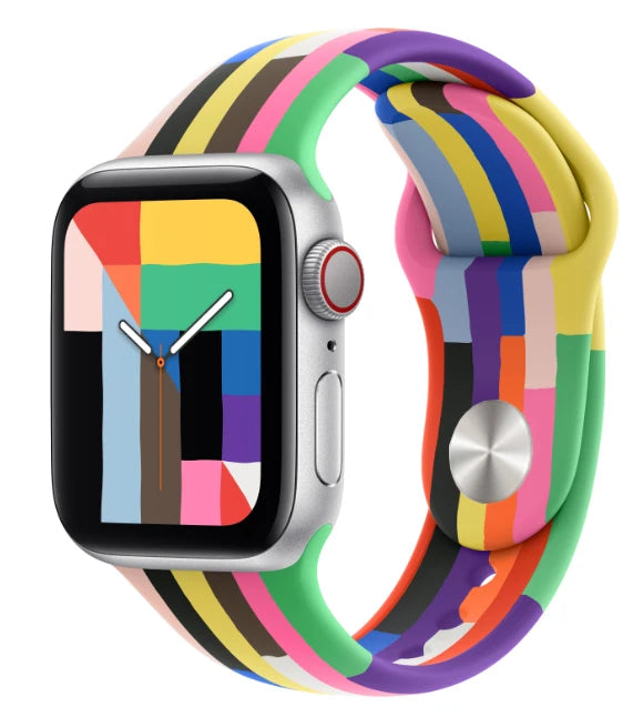 Official Silicone band for Apple Watch band Ultra 2 49mm 44mm 40mm 41mm 45mm 38mm Sport band Apple Watch Series 9 7 5 SE 10 42mm 46mm