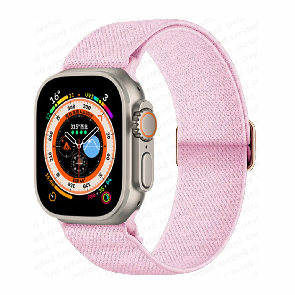 Scrunchie band for Apple Watch band 45mm 44mm 40mm 41mm 42mm 46mm 49mm Elastic Nylon band Apple Watch Series 10 9 8 7 SE Ultra 2
