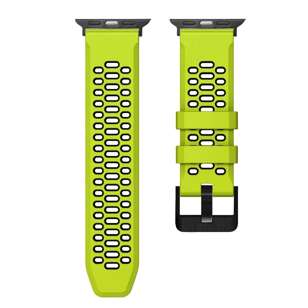 Sport Silicone band For Apple Watch Ultra 2 49mm band Wristband For Apple Watch Series 9 8 7 SE 6 45mm 44mm 42mm Accessory