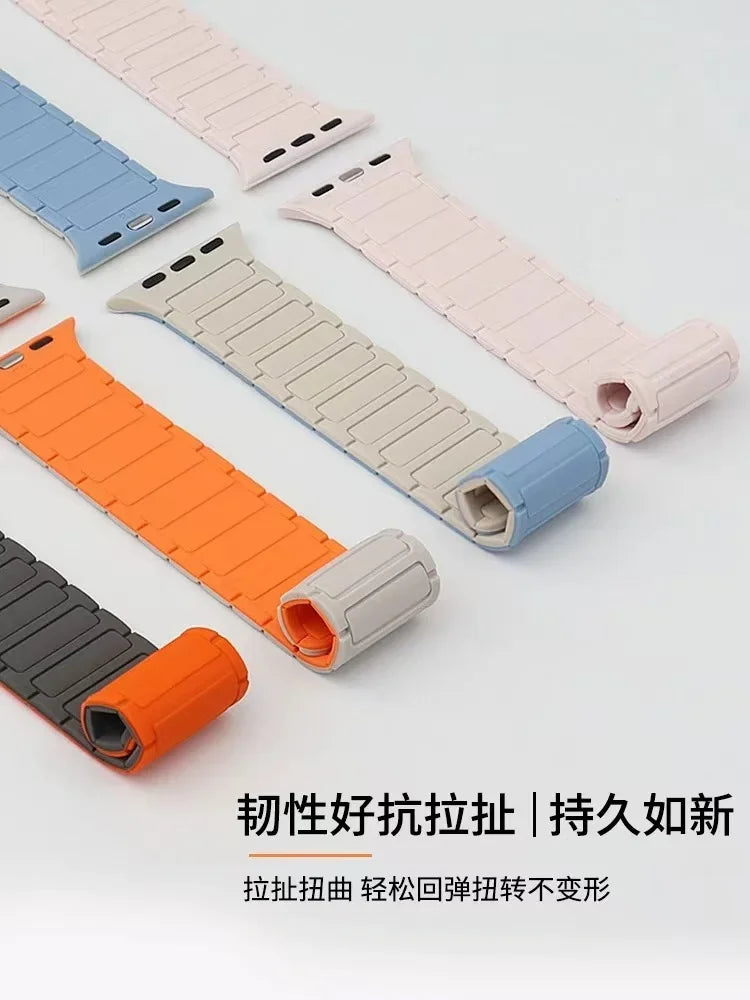 Magnetic Loop band for Apple Watch Ultra 2 1 band 49mm 10 9 8 7 46mm 42mm 45mm 41mm Silicone band Apple Watch 6 5 4 SE 40mm 44mm