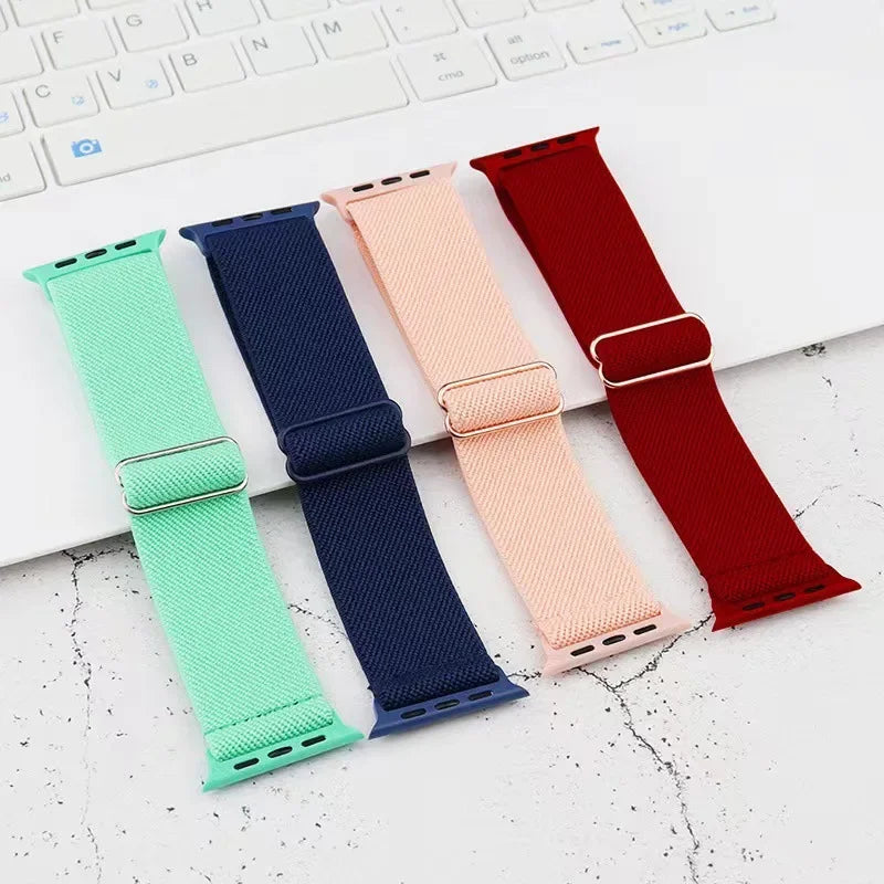 Stretchy Nylon band for Apple Watch Ultra 3 band 40mm 41mm 42mm 44mm 45mm 49mm 46mm Elastic band Apple Watch 11 10 9 8 SE 7 6 5