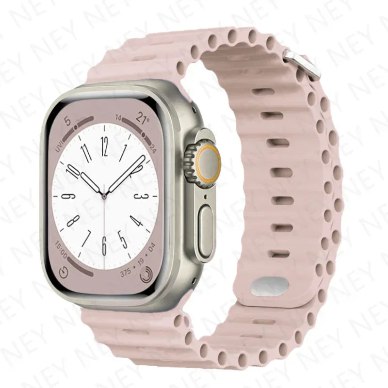 Ocean band For Apple Watch Ultra 2 band 49mm 9 8 7 45mm 41mm Silicone band Wristband Apple Watch 10 6 5 4 3 SE 44mm 40mm 42mm band