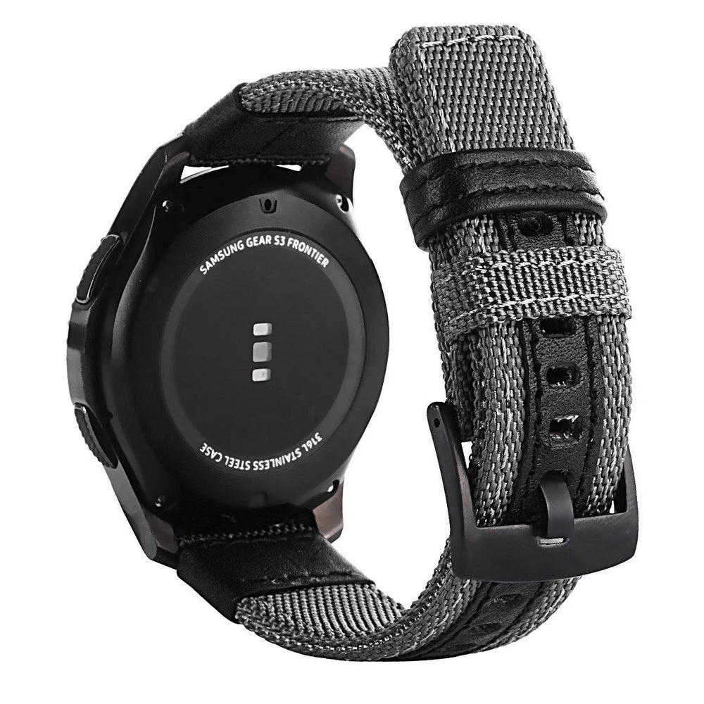22mm 20mm Wrist Strap for Samsung Galaxy Watch 6 5 4 3 5Pro 40mm 44mm 42mm 46mm Gear S3 Frontier Classic Nylon Woven Sport Band