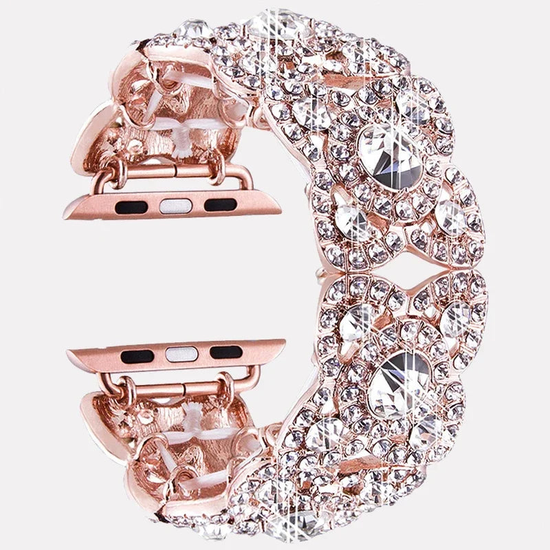 Bling band for Apple Watch Ultra 38mm 40mm 42mm 44mm 41mm 45mm 49mm Diamond metal Wristband Apple Watch Series 8 7 6 SE 5 4 3