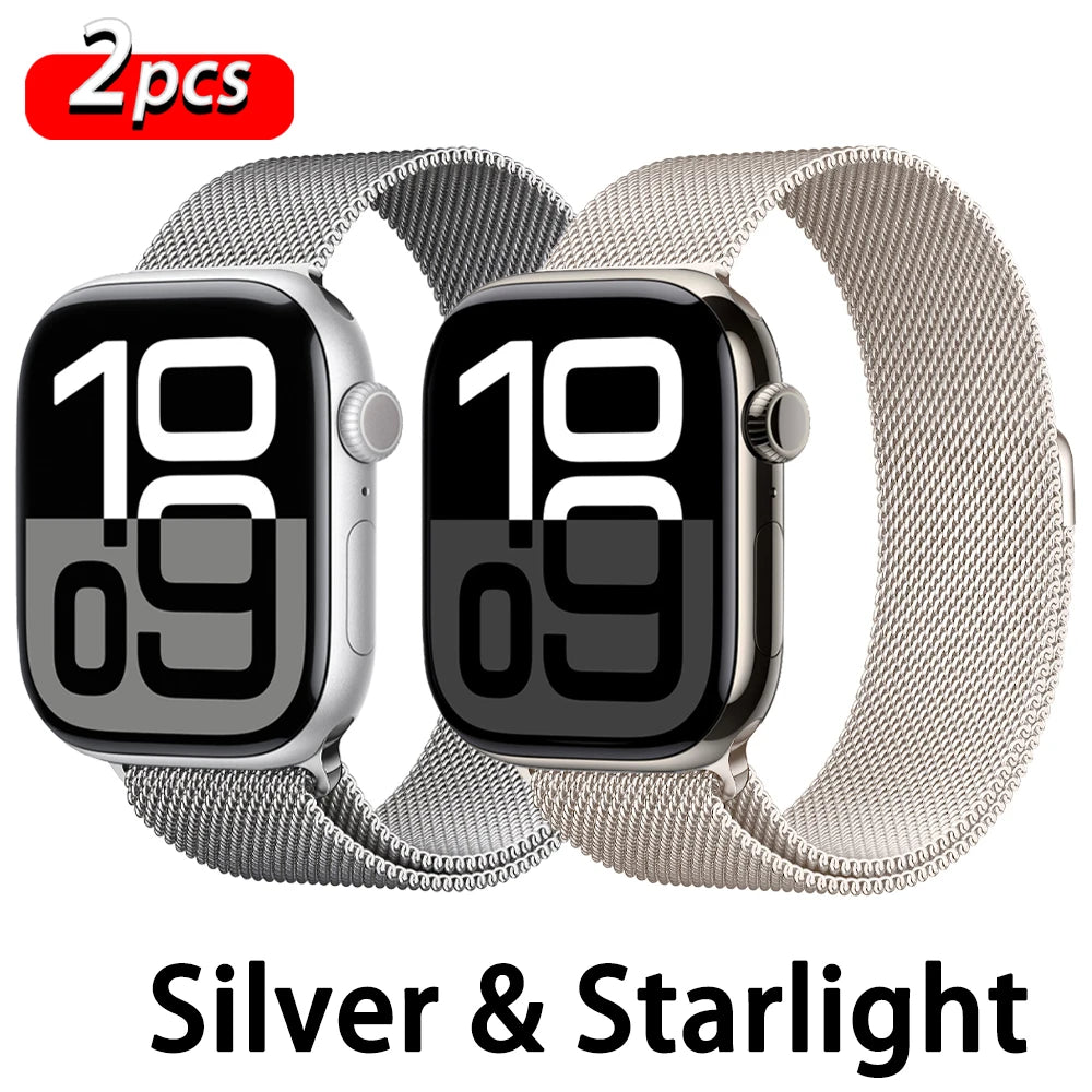 Milanese Loop band For Apple Watch band 46mm 44mm 45mm 40mm 42mm 41mm 38mm 49mm band Apple Watch Series 10 Ultra 2 9 8 SE 7 6 5