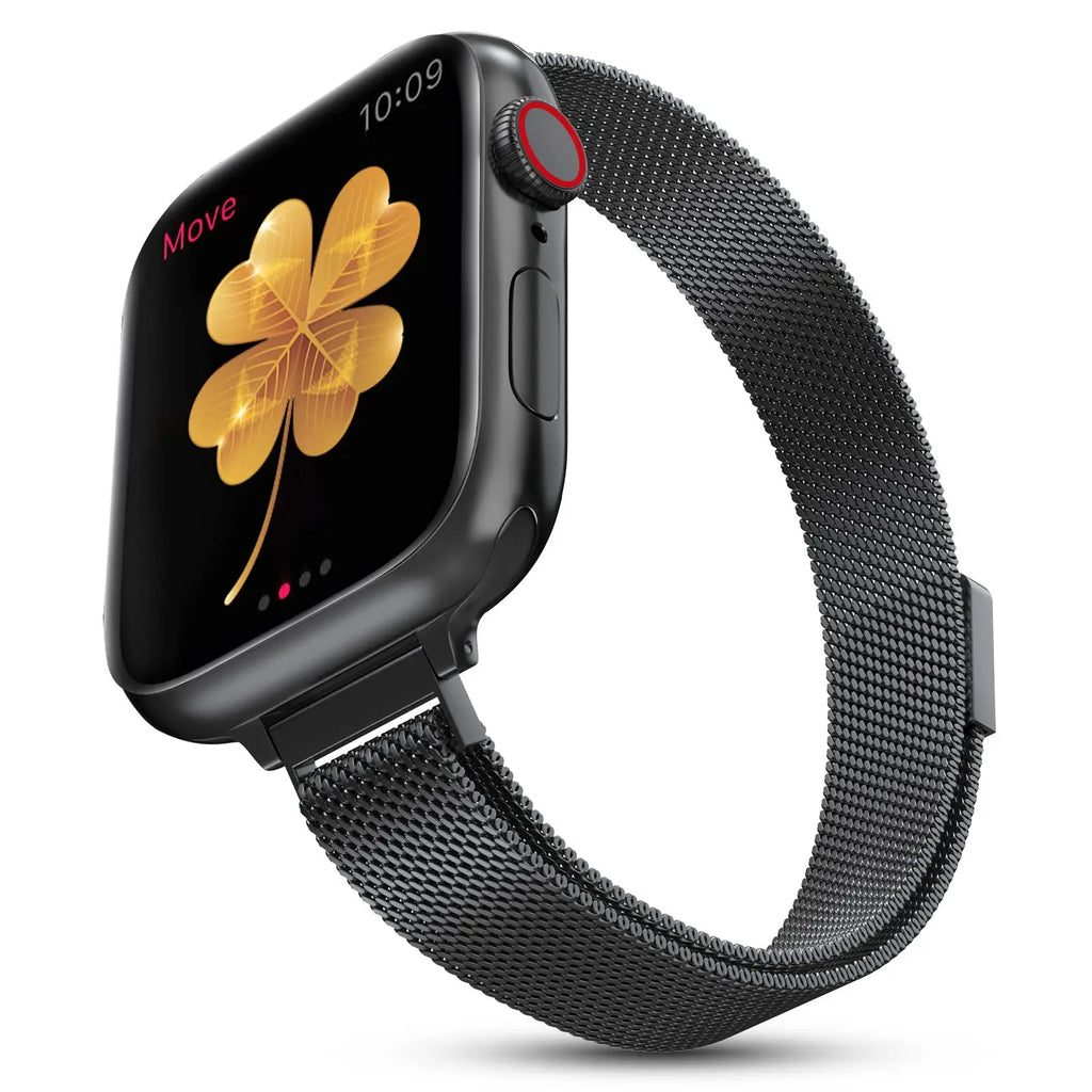 Stainless Steel Milanese band Suit for The Entire Range of Apple Watch Series Thin Stainless Steel Mesh band Magnetic bands
