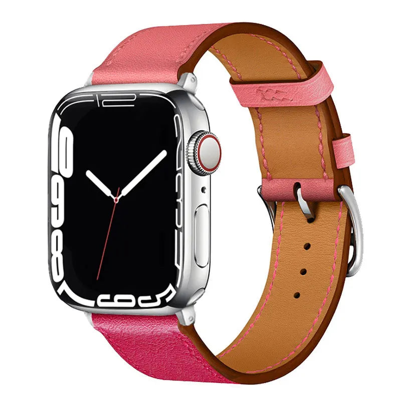 Leather Watch band for Apple Watch band 46mm 44mm 49mm 45mm 42mm 40mm 38mm 41mm band Apple Watch Series 10 Ultra 9 8 7 6 5 4 3 SE