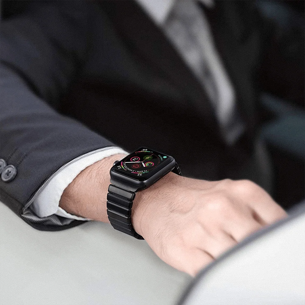 Ceramic band for Apple Watch band 44mm 40mm 45mm 49mm 42mm 38mm Stainless steel butterfly band Apple Watch Series 6 3 7 8 SE Ultra