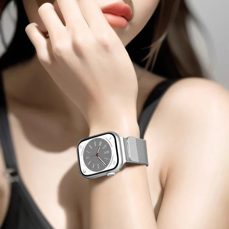 Magnetic Milanese band For Apple Watch 11 10 9 8 7 46mm 42mm 45mm 41mm Ultra 3 2 49mm band Apple Watch 6 5 4 SE3 44mm 40mm Band