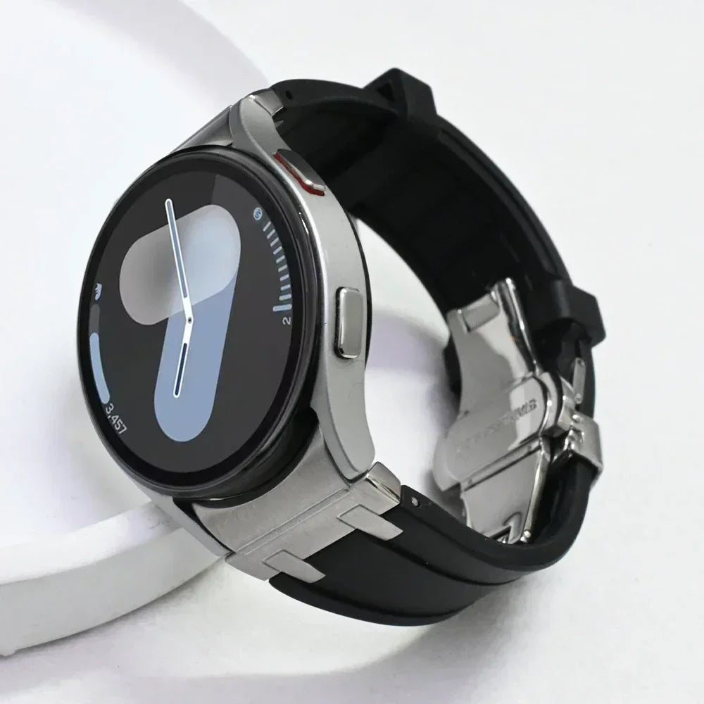 Silicone band for Samsung Galaxy Watch 7 40mm 44mm 6 4 classic 46 47mm 42 43mm 5 pro 45mm watchband no gaps men sports bracelet