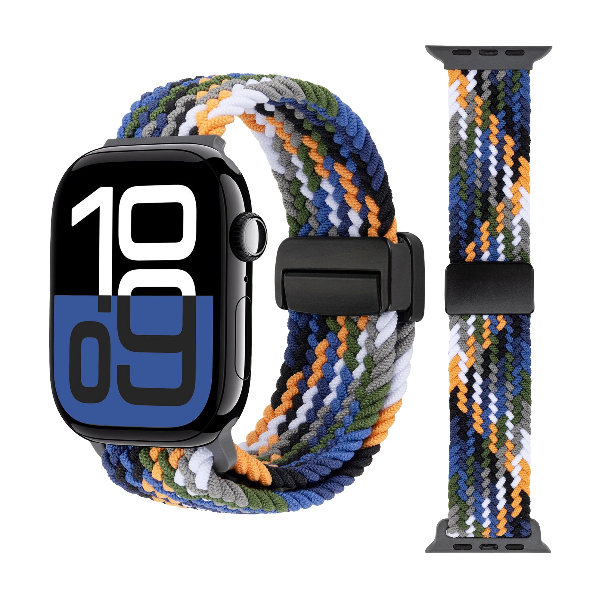 Braided Loop Nylon band for Apple Watch Ultra 2 49mm 46mm 42mm 45mm 41mm Magnetic band Apple Watch 10 9 8 7 6 5 SE 40mm 44mm Band