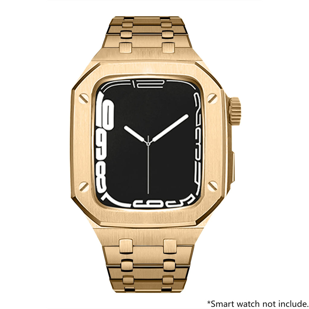 Luxury Stainless Steel Modification Mod Kit for Apple Watch 10 9 8 7 46mm 45mm 41mm metal Bezel Frame for Apple Watch Series 6 5 4 SE