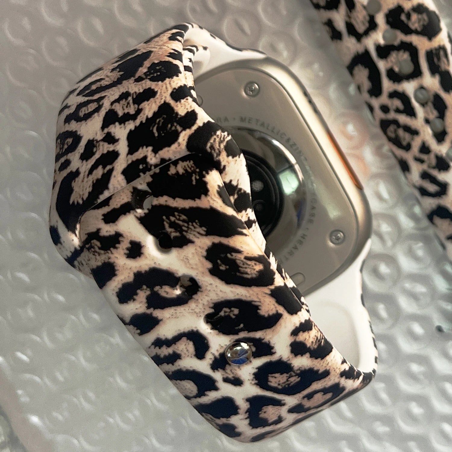 Silicone band For Apple Watch Ultra band 49mm 46mm 45mm 44mm Zebra pattern correa band Apple Watch Series 11 10 9 8 7 Watchbands