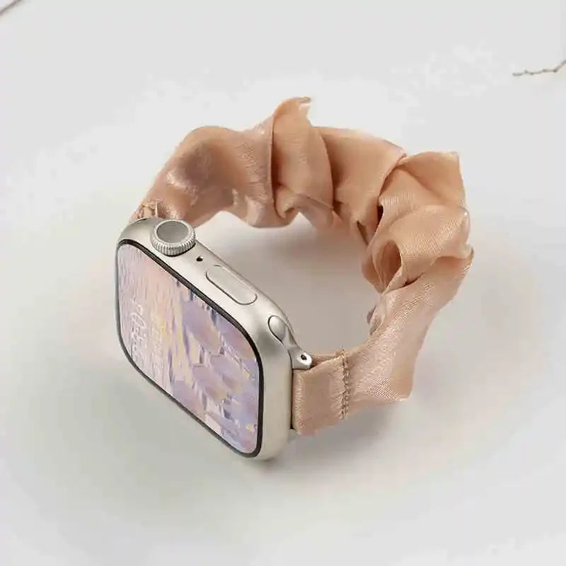 Scrunchie Compatible For Samsung Galaxy Fit 3 SM-R390,Cute Ice Silk Elastic for Samsung Galaxy Fit 3 Accessories