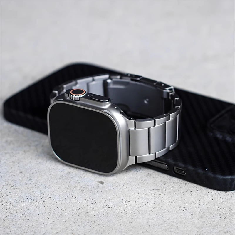 Luxury Titanium Alloy band For Apple Watch Ultra 2 10 9 8 7 6 5 metal band For Apple Watch 38mm 40mm 41mm 42mm 45mm 46mm 49mm