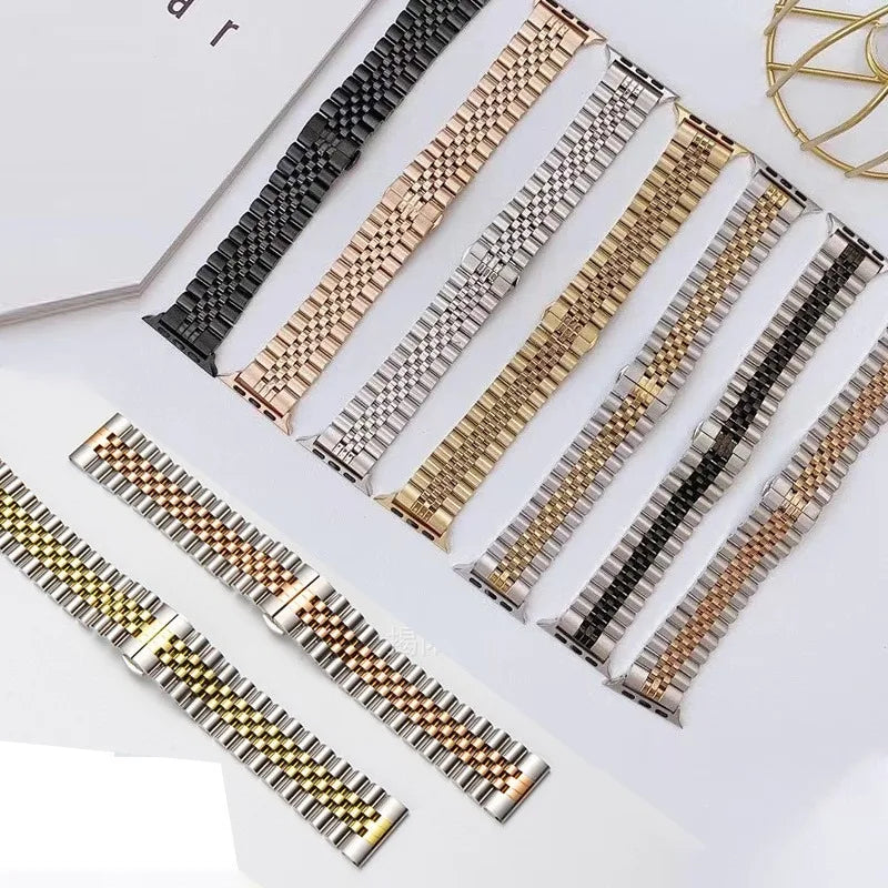 Stainless Steel band for Apple Watch band 45mm 41mm Ultra 49mm 44mm 40mm 42mm 38mm metal Wristband Apple Watch Series 9 8 7 SE 6 5 4