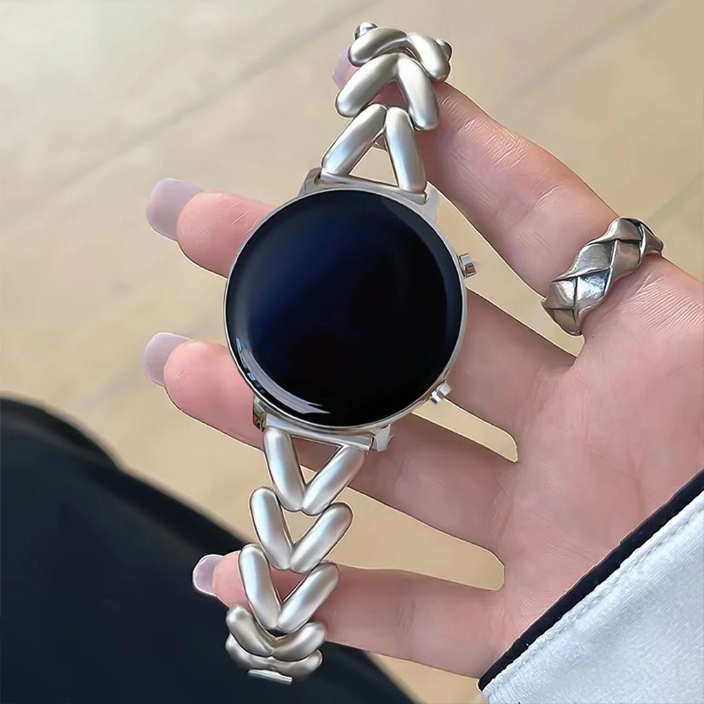 22mm 20mm Band for Samsung Galaxy Watch 7 6 5 4 40 44mm 6classic Active 2 Stainless Steel Chain Bracelet for Huawei GT2/3 Strap