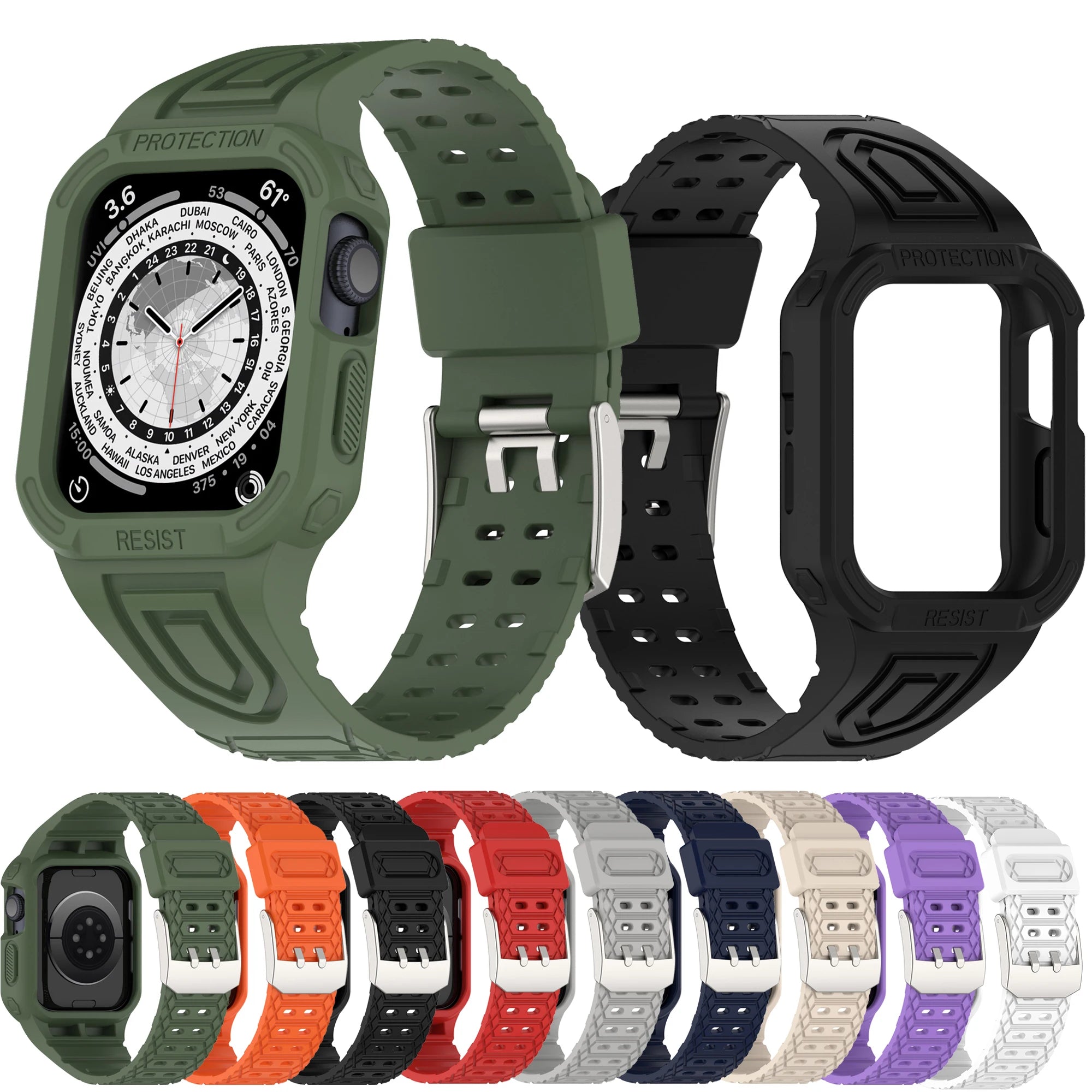 Silicone band For Apple Watch band 49mm 44mm 40mm 45mm 41mm 42mm 38mm band Apple Watch Ultra Correa Series 8 7 SE 3 4 5 6 band