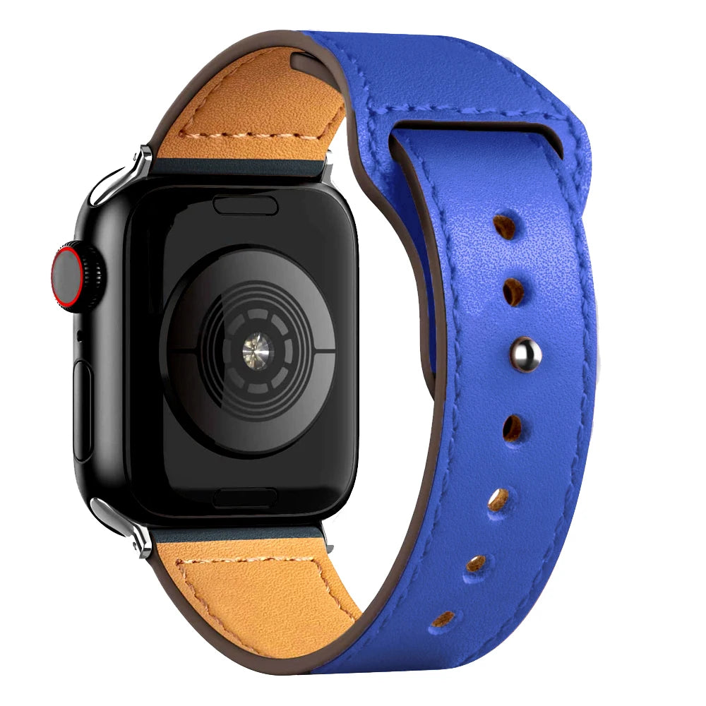 Leather band For Apple Watch 11 10 band 46mm 42mm 44mm 45mm 49mm 41mm 40mm correa band Apple Watch Series 8 9 3 4 5 6 SE 7 Ultra3