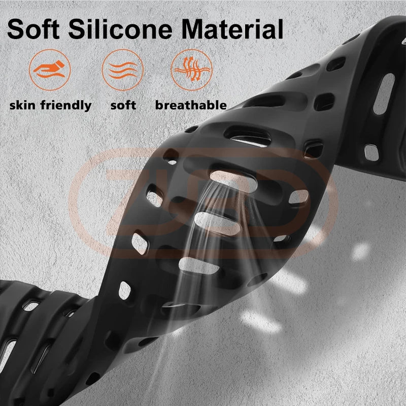 Magnetic band For Apple Watch Ultra 10 9 8 7 6 SE 5 Soft Silicone Breathable band For Apple Watch 42mm 44mm 45mm 46mm 49mm