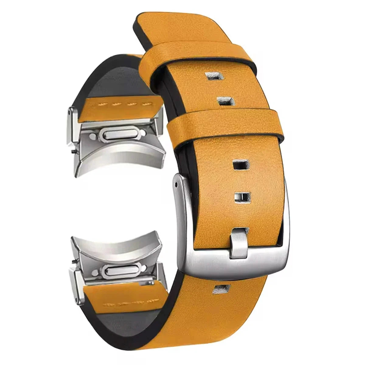 No Gaps Leather Strap For Samsung Galaxy Watch 7 6 Classic 47mm 43mm 6/5/4 40mm 44mm 5Pro 45mm Quick Fit Band Accessories