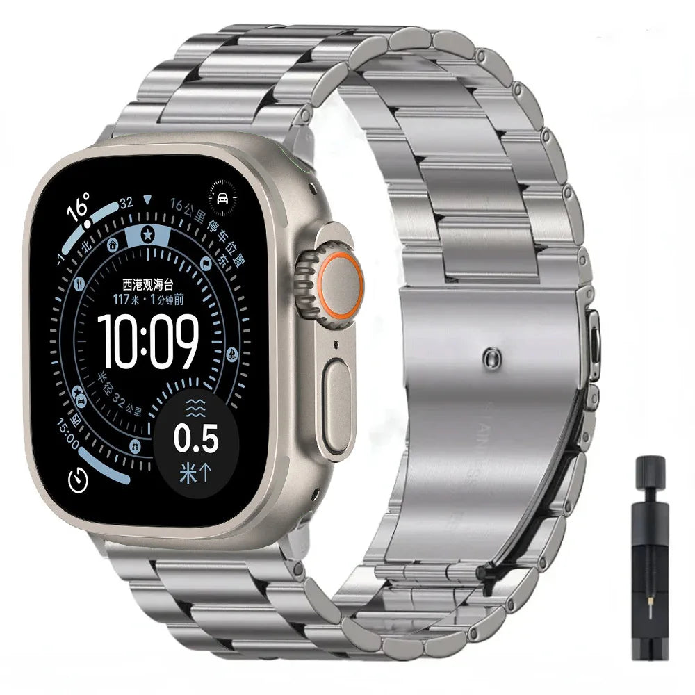 Metal band for Apple Watch Ultra 3 2 49mm 11 10 42mm 46mm Stainless Steel Wristband Apple Watch 9 8 7 6 SE 45mm 41mm 44mm 40mm Band