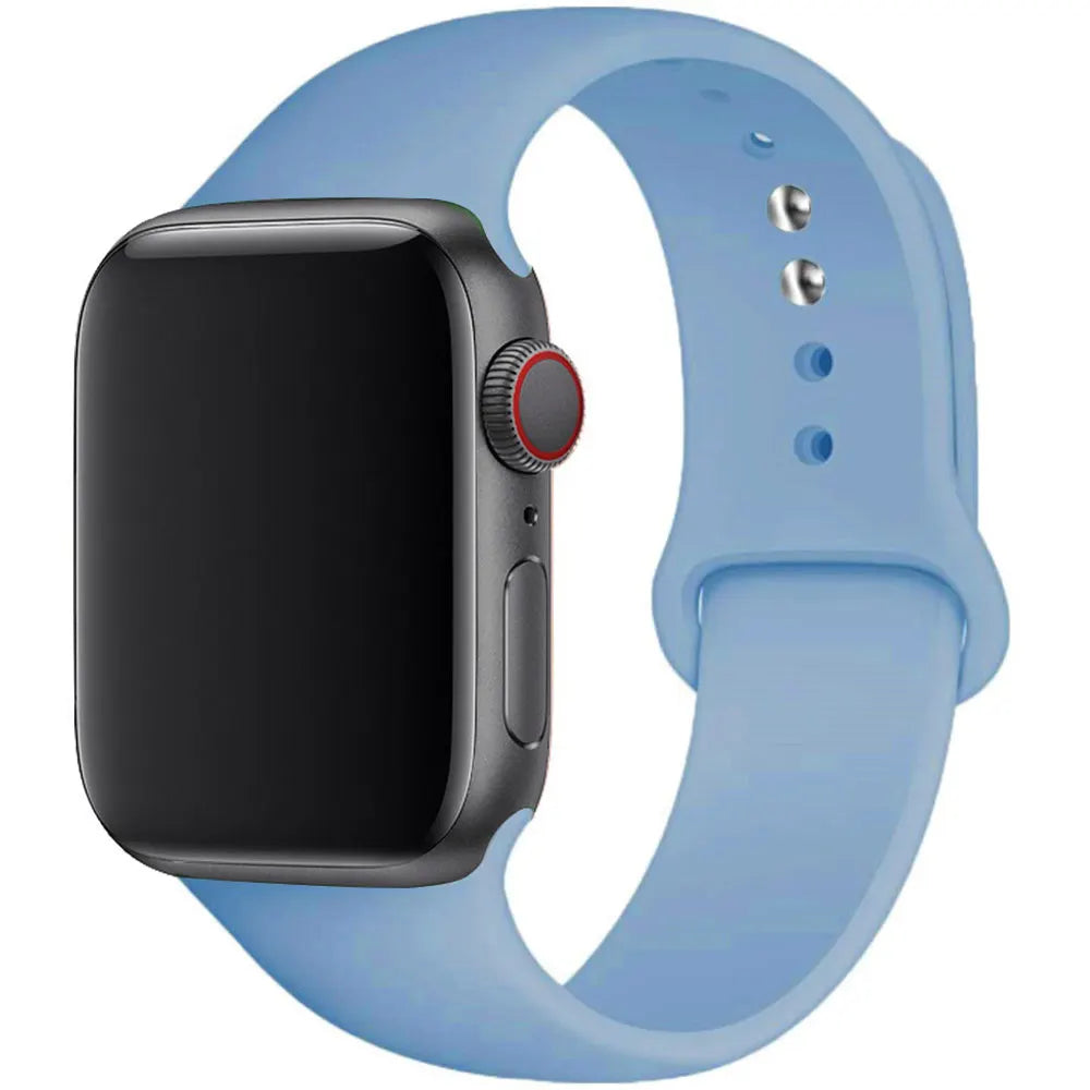 Silicone band For Apple Watch Ultra 2 49mm 44mm 45mm 40mm 49mm 41mm 38mm 42mm sport band Apple Watch Series 8 7 6 5 4 3 SE band