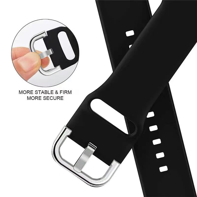 Silicone band For Apple Watch band 49mm 44mm 40mm 46mm 42mm 41mm 45mm Classic Buckle band Apple Watch 11 10 9 8 7 6 5 SE Ultra 3