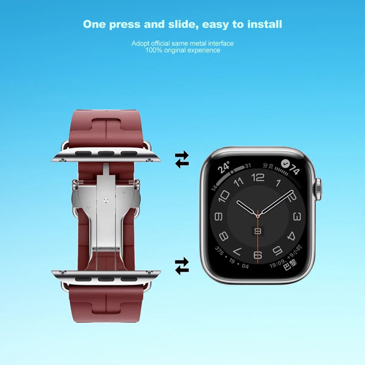 Kilim Single Tour band For Apple Watch band 45mm 44mm 41mm 38mm Folding Buckle Silicone band Apple Watch 10 46mm 42mm Ultra 2 49mm