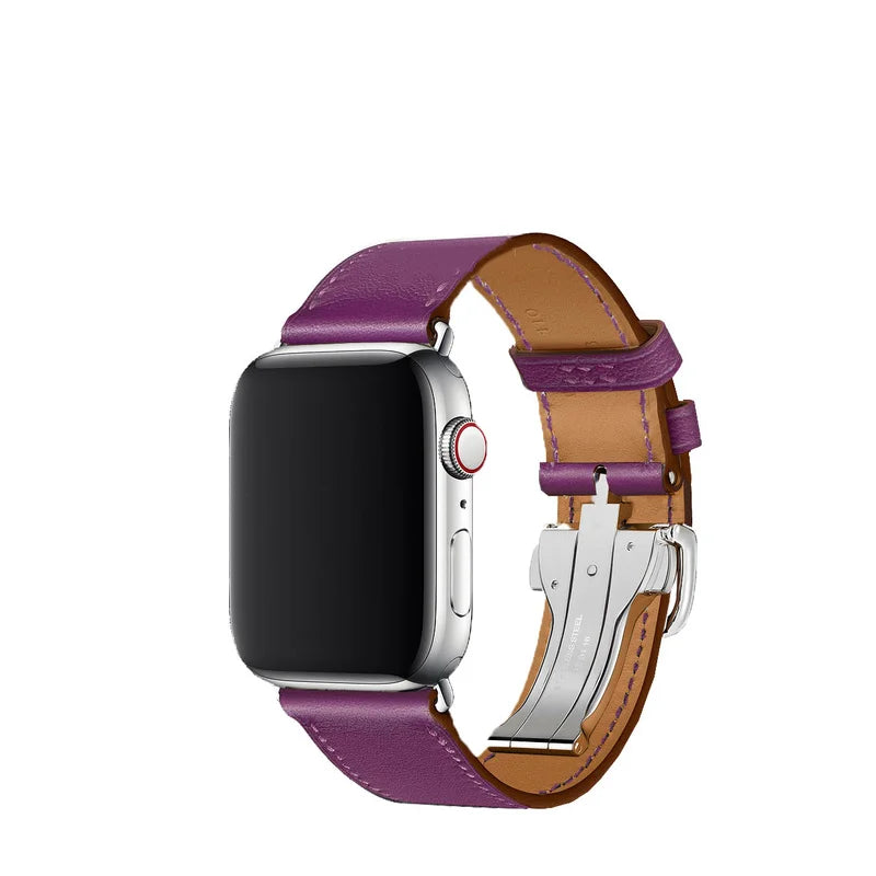 Genuine Leather band For Apple Watch Series 11 10 9 8 SE 3 band 46mm 44mm 41mm 45mm 42mm 38mm band Apple Watch Ultra 3 2 1 49mm