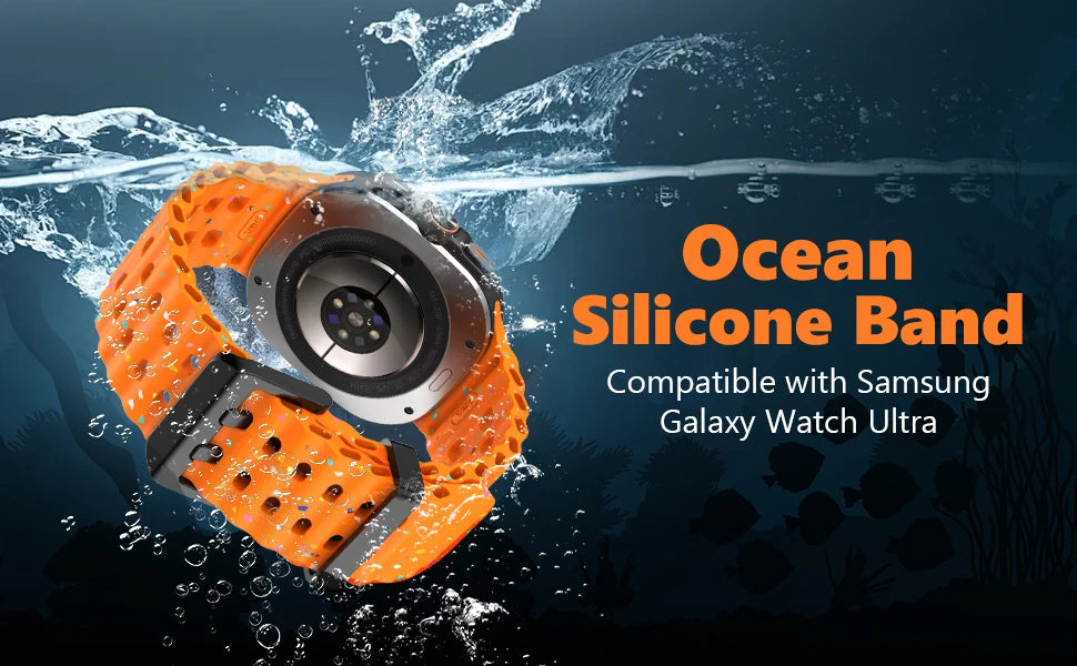 Luminous Strap for Samsung Galaxy Watch 7 Ultra 47mm Smart Watchband Silicone Bracelet for Galaxy Watch 7 Ultra Men Women Correa