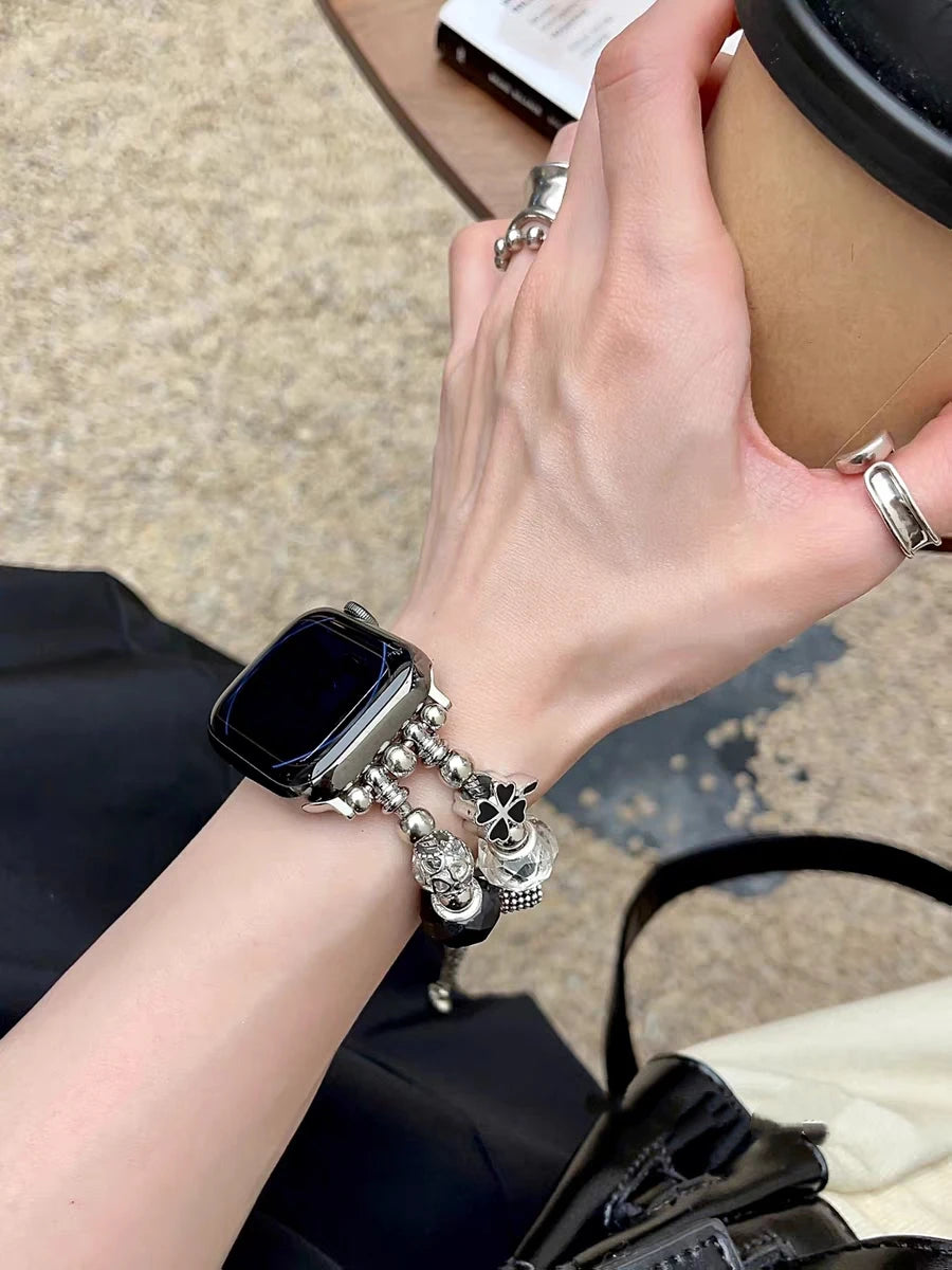 New Bilng metal leather band link For Apple Watch band Series 11 10 8 7 6 3 4 5 9 40mm 41mm 38mm 42mm 44mm 45mm 46mm band