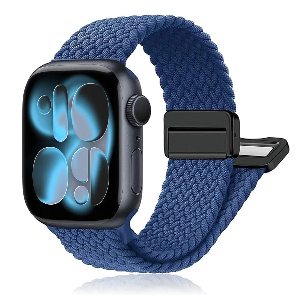 Braided LOOP band For Apple Watch 11 10 band 42mm 46mm SE3 40mm 44mm Magnetic Correa band Series 9 7 6 8 45mm 41mm 40mm Band