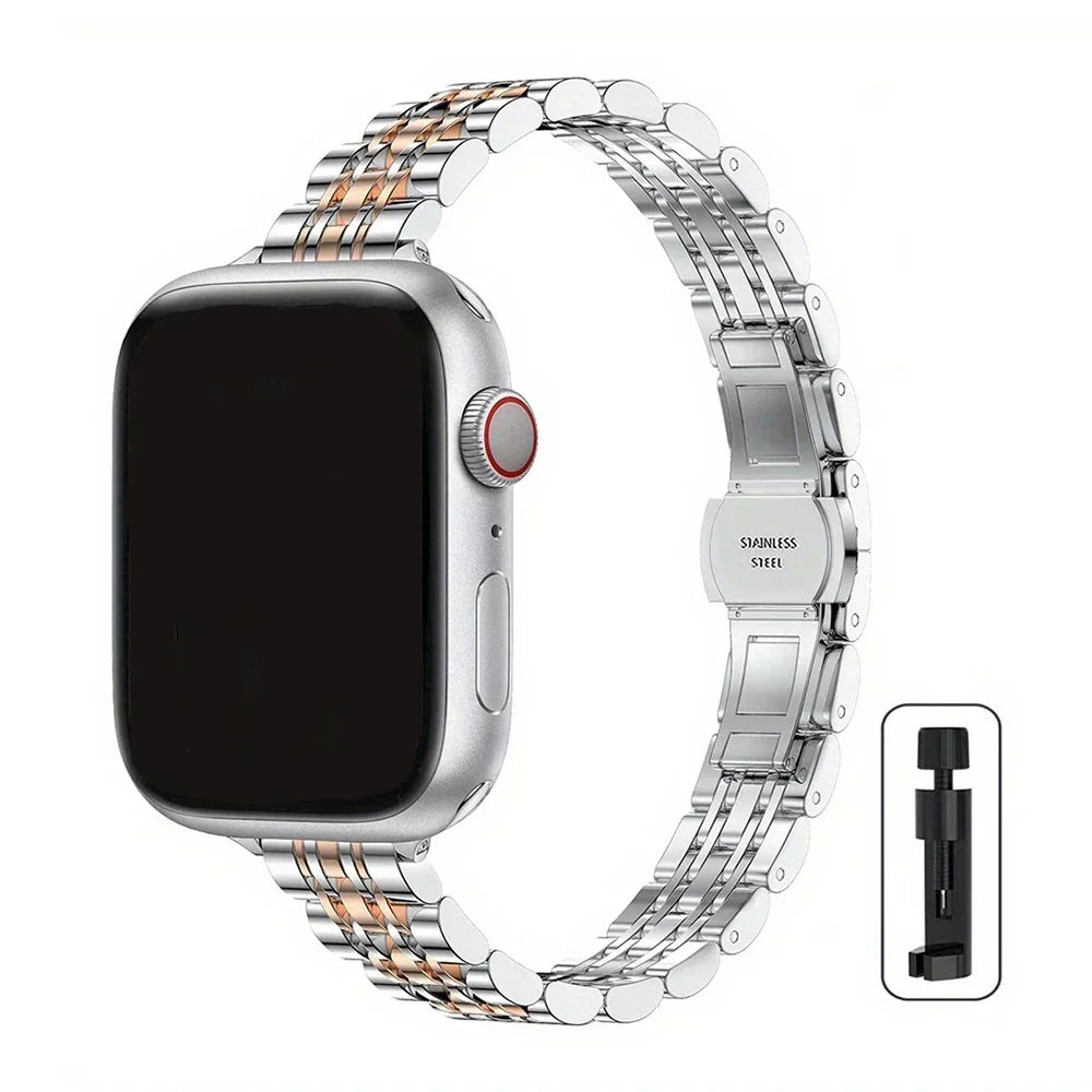 Stainless Steel band for Apple Watch band 49mm 46mm 44mm metal band Apple Watch Ultra Series 10 9 8 7 6 SE for Women 45mm 42mm 41mm