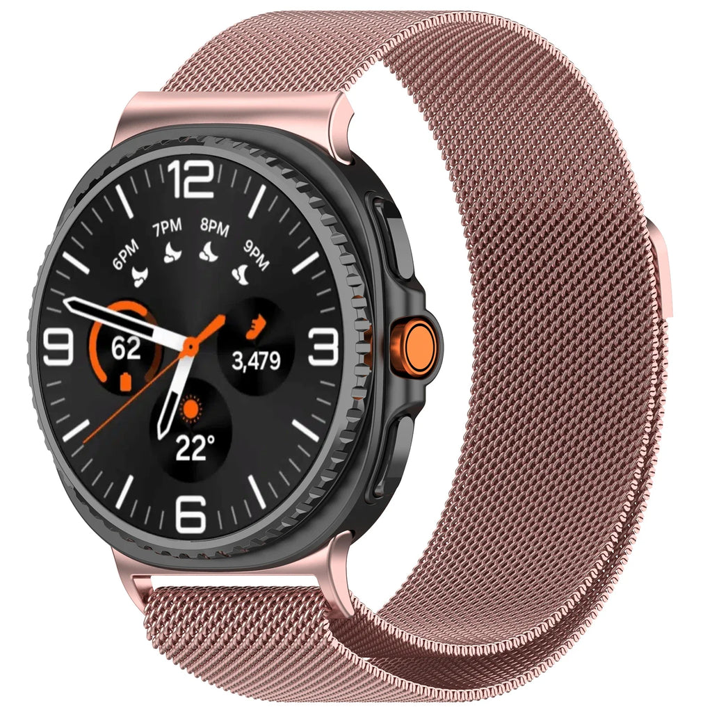 Milanese Magnetic Strap for Samsung Galaxy Watch 8 44mm 40mm Classic 46mm Metal Breathable Replaceable Galaxy Watch Ultra 47mm