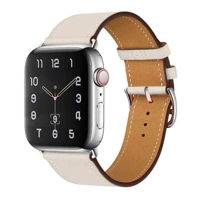 Leather band For Apple Watch Ultra 2 49mm 9 8 7 45mm 41mm High quality business wristband For Apple Watch 6 5 4 3 SE 44mm 40mm 42mm