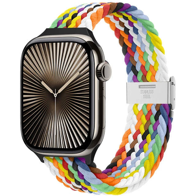 band For Apple Watch band 46mm 45mm 44mm 49mm 40mm 41mm 42mm Braided loop correa band Apple Watch Series 10 8 9 7 5 SE 6 4 Ultra