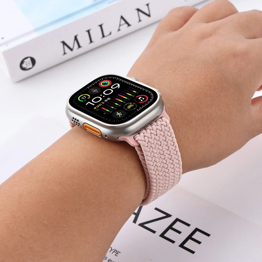 For Apple Watch Ultra 3 2 49mm 46mm 44mm 45mm 42mm 40mm 41mm Braided and Solo Loop Parachute button band Series 11 10 9 SE 8 7 6 5