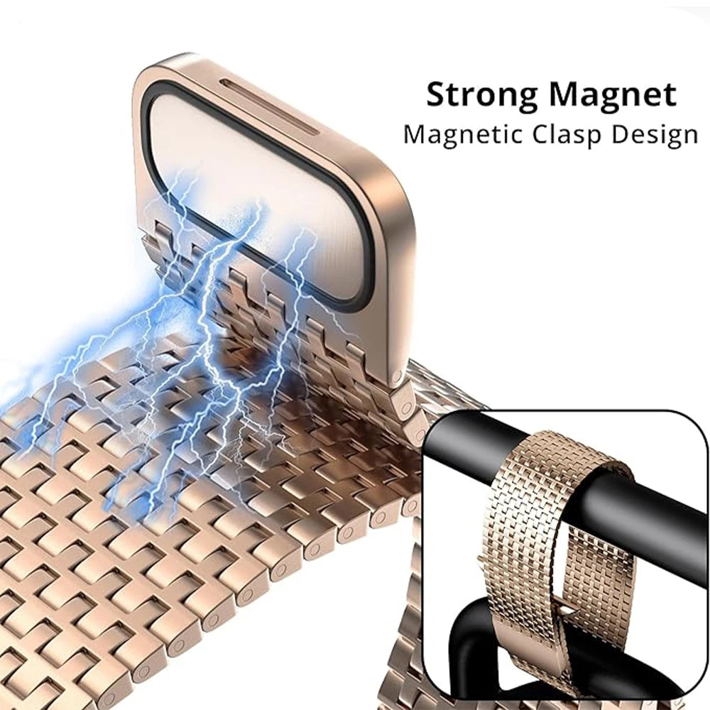 Carbon Steel for Apple Watch band 49mm 45mm 44mm 41mm 40mm 42mm 38mm Magnetic Attraction band for Apple Watch Series 9 8 7 6 5 4 Ultra 2 SE