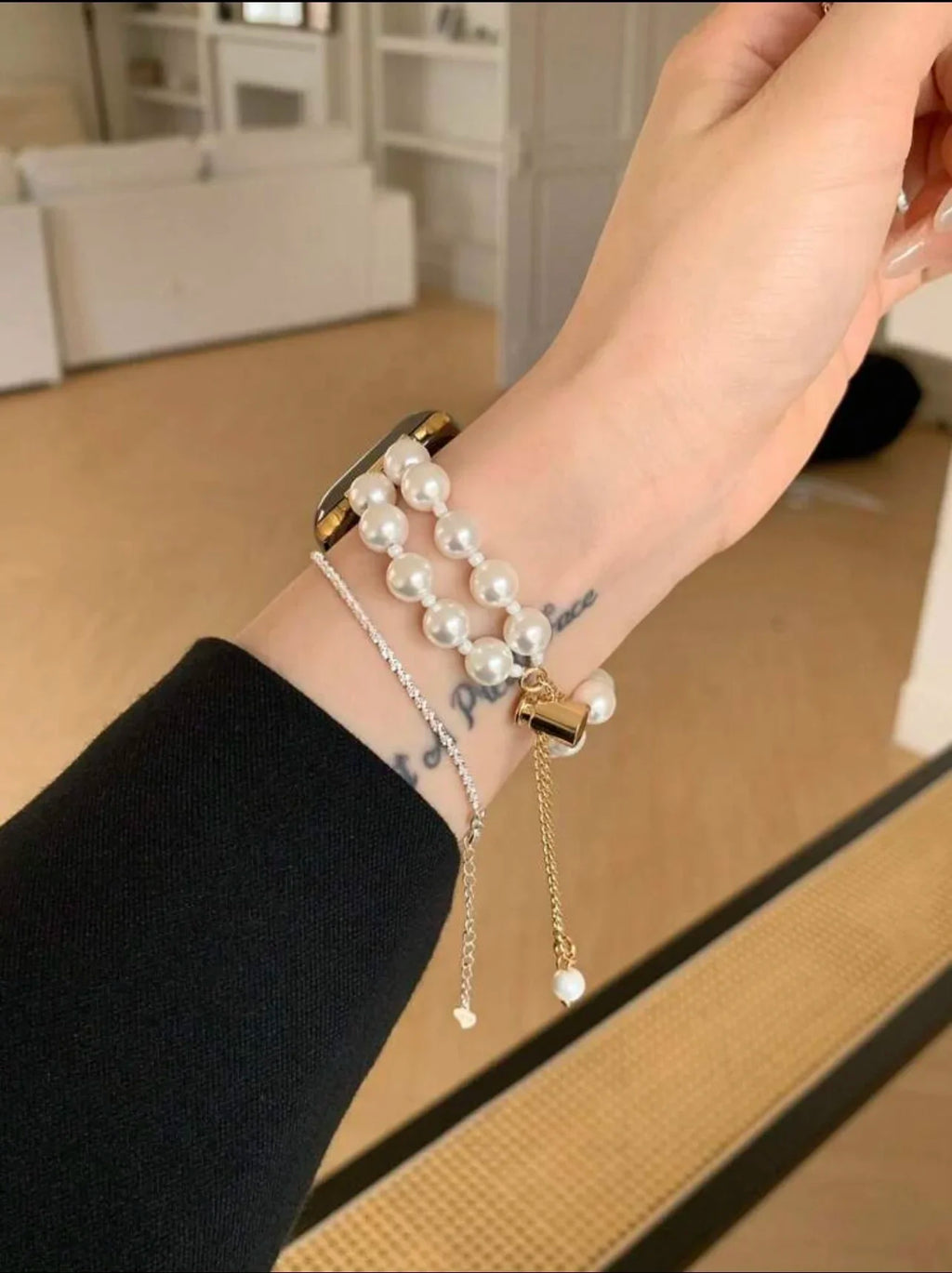 New Adjust Beads Link band For Apple Watch band For Women 38mm 40mm 41mm 42mm 44mm 45mm 46mm 49mm