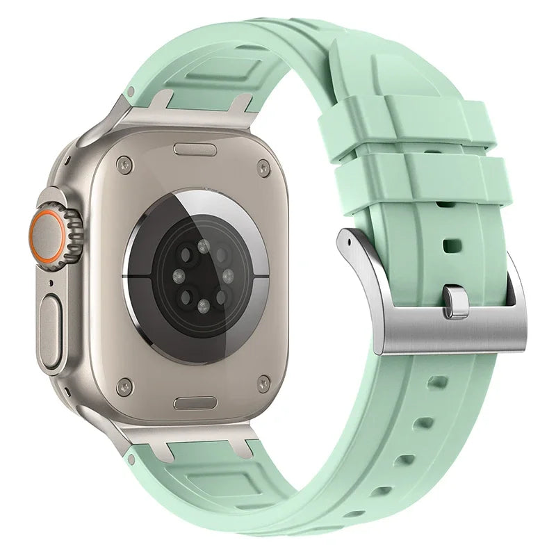 Silicone band for Apple Watch band Ultra 2 1 49mm 46mm 45mm 44mm 42mm Sport band for Apple Watch Series 10 9 8 7 6 5 SE Correas