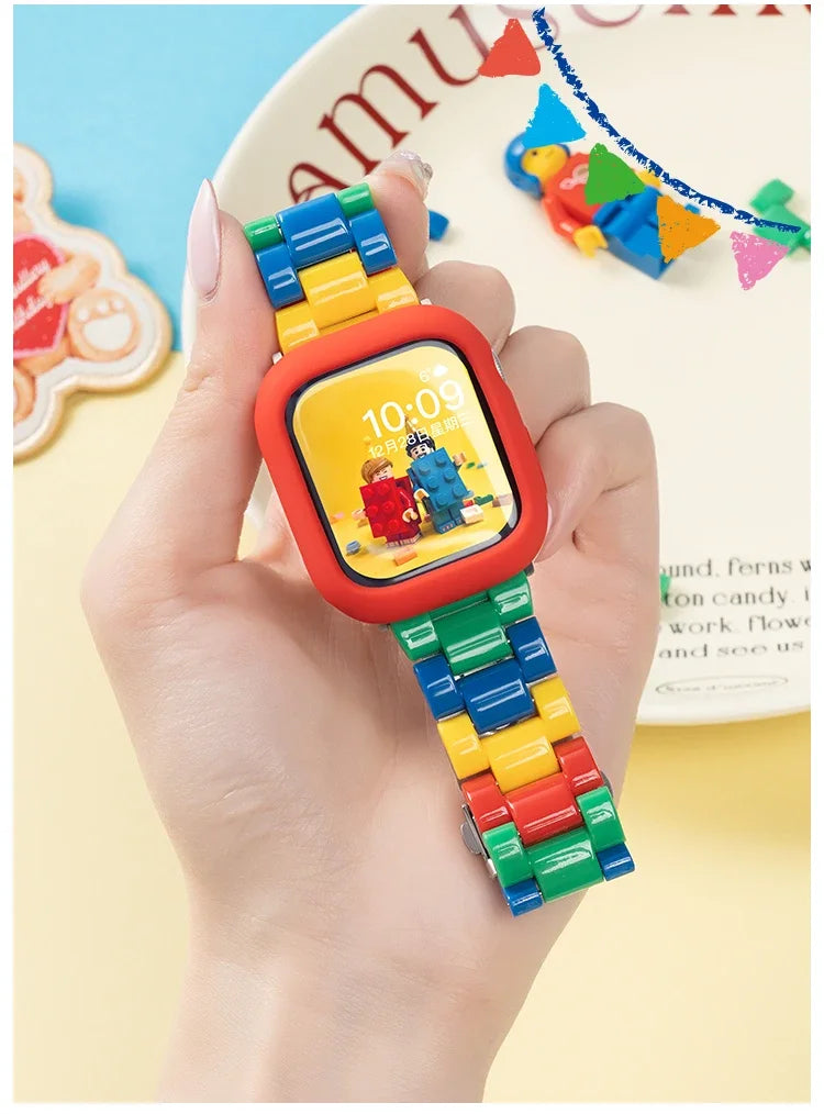 Rainbow Blocking band for Apple Watch Series Ultra 10 9 8 7 6 5 4 SE band for Apple Watch band 42mm 46mm 41mm 45mm 40mm 44mm 38mm 49mm