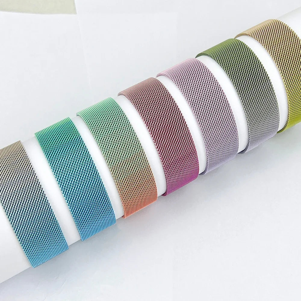 Milanese Loop for Apple Watch band 44mm 45mm 40mm 41mm 46mm 42mm pride band Apple Watch Series 9 8 7 6 SE 5 4 10 Ultra 2 49mm band