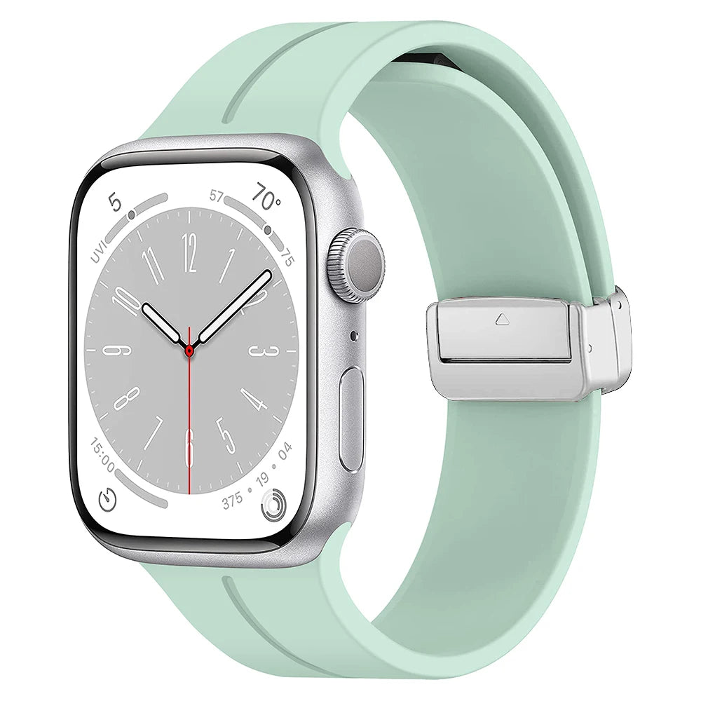 For Apple Watch band 45mm 41mm 49mm 44mm 42mm 46mm Magnetic Silicone band correa Apple Watch Series 10 9 8 7 SE 6 5 4 Ultra band