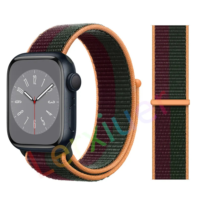 Nylon Loop band for Apple Watch band 46mm 44mm 40mm 42mm 45mm 41mm 49mm 44mm band Apple Watch Series Ultra 2 11 10 9 SE 7 6 5 4