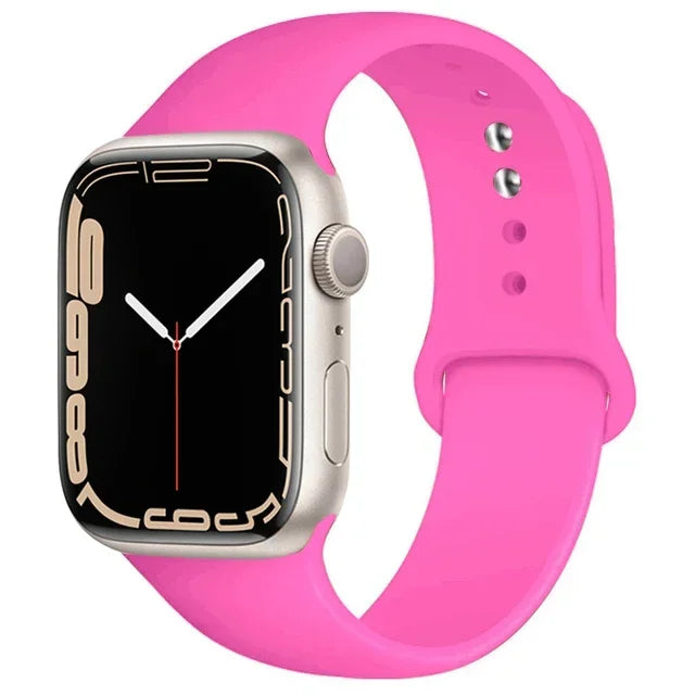 Silicone band For Apple Watch band 46mm 44mm 45mm 40mm 41mm 42mm 38mm 49mm sport band Apple Watch Series 11 10 9 8 7 6 5 SE Ultra3