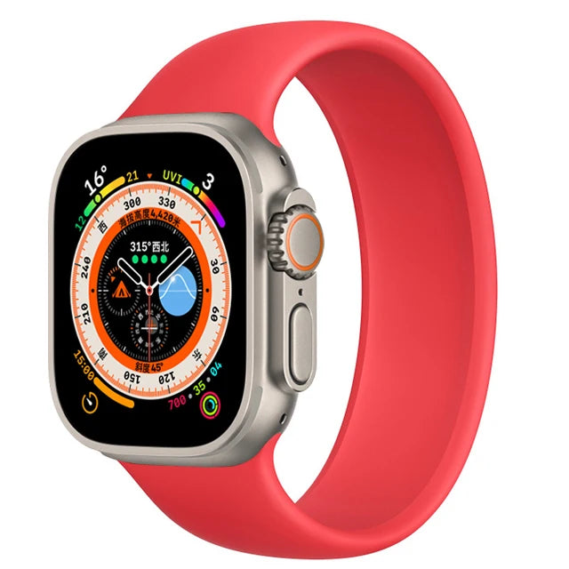 Solo Loop For Apple Watch band 45mm 44mm 40mm 41mm 42mm Ultra 49mm 38mm 44mm correa band Apple Watch Series 9 8 7 SE 3 4 5 6 band