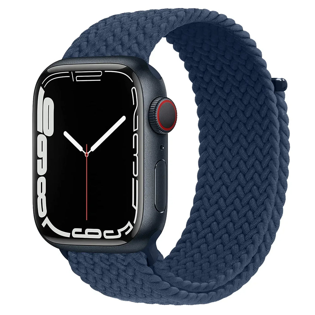 Braided Solo Loop For Apple Watch band 44mm 40mm 45mm 41mm 42mm Ultra 2 49mm correa band Apple Watch Series 9 7 3 5 SE 6 8 band