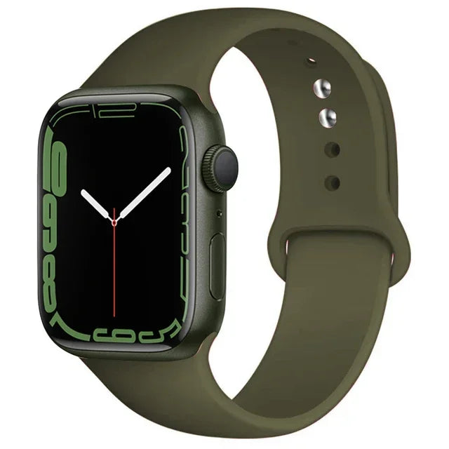 Silicone band For Apple Watch band 46mm 44mm 45mm 40mm 41mm 42mm 38mm 49mm sport band Apple Watch Series 11 10 9 8 7 6 5 SE Ultra3