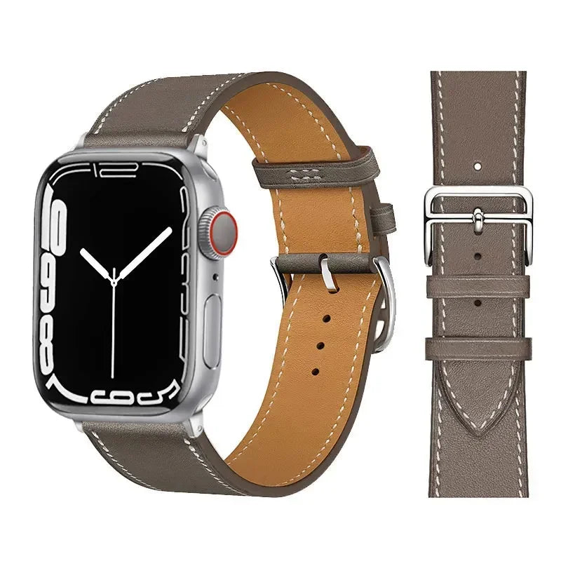 Sport Leather Watch band for Apple Watch band 44mm 38mm 42mm 46mm 40mm 41mm 49mm 45mm band Apple Watch Series Ultra 2 10 9 8 7 6 5 4 SE